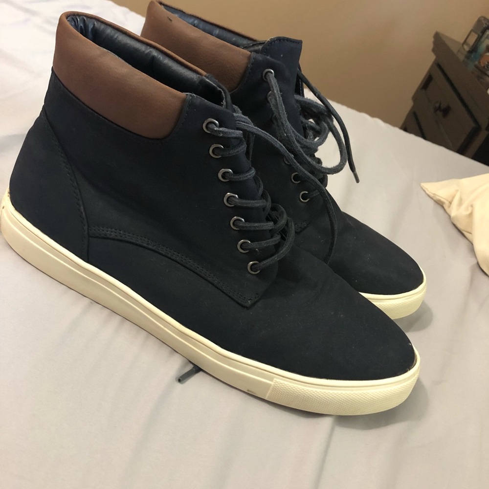 Navy blue dress shoes